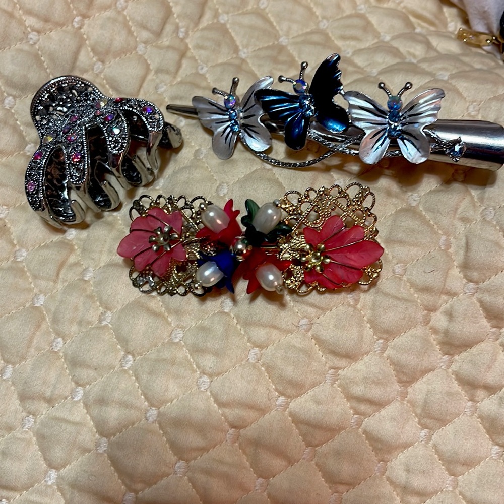 Hair Clips and Accessories Jeweled Multi-colored